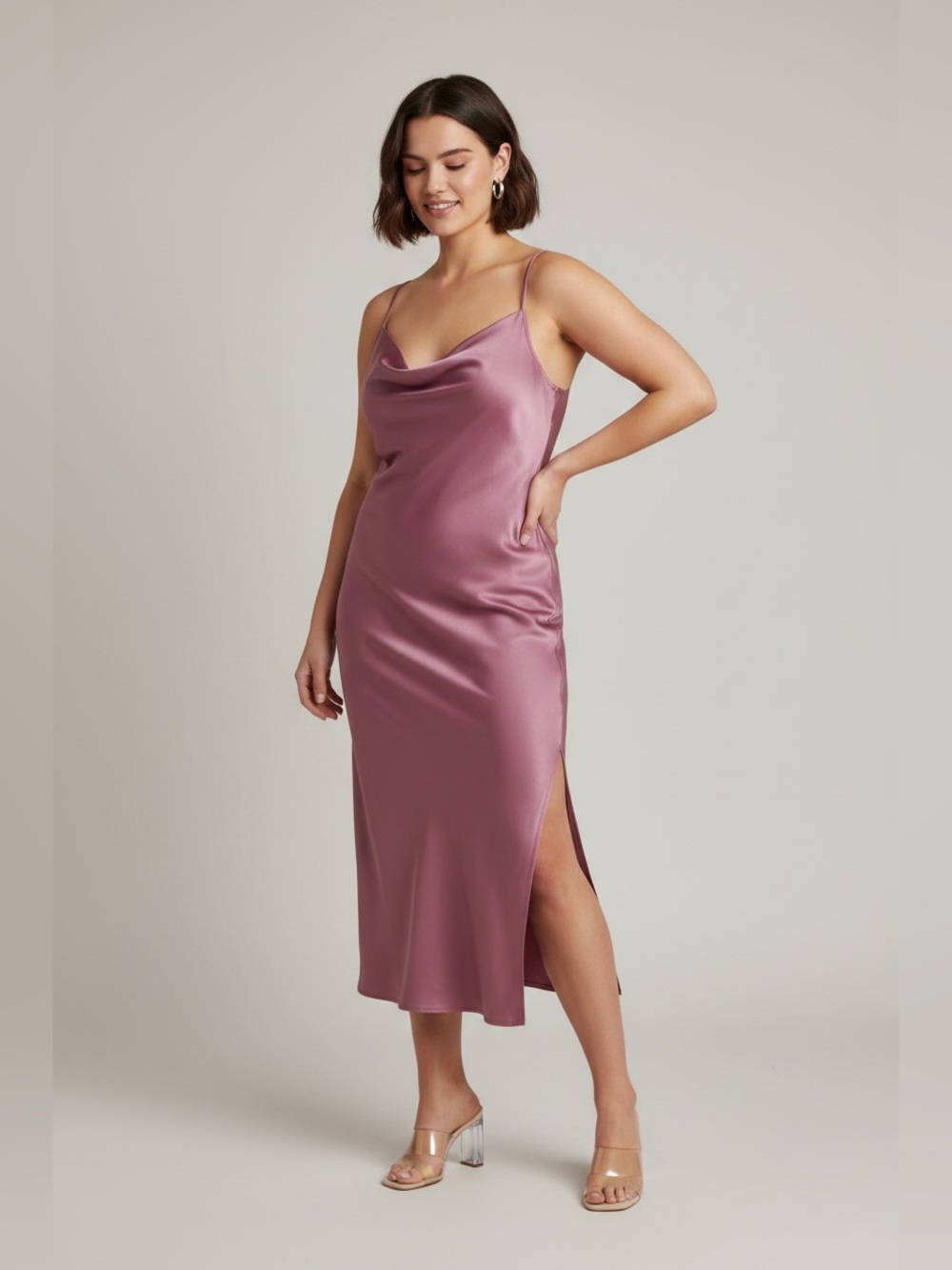 Anthropologie Elyse Bias Satin Slip Midi Dress Size 3X